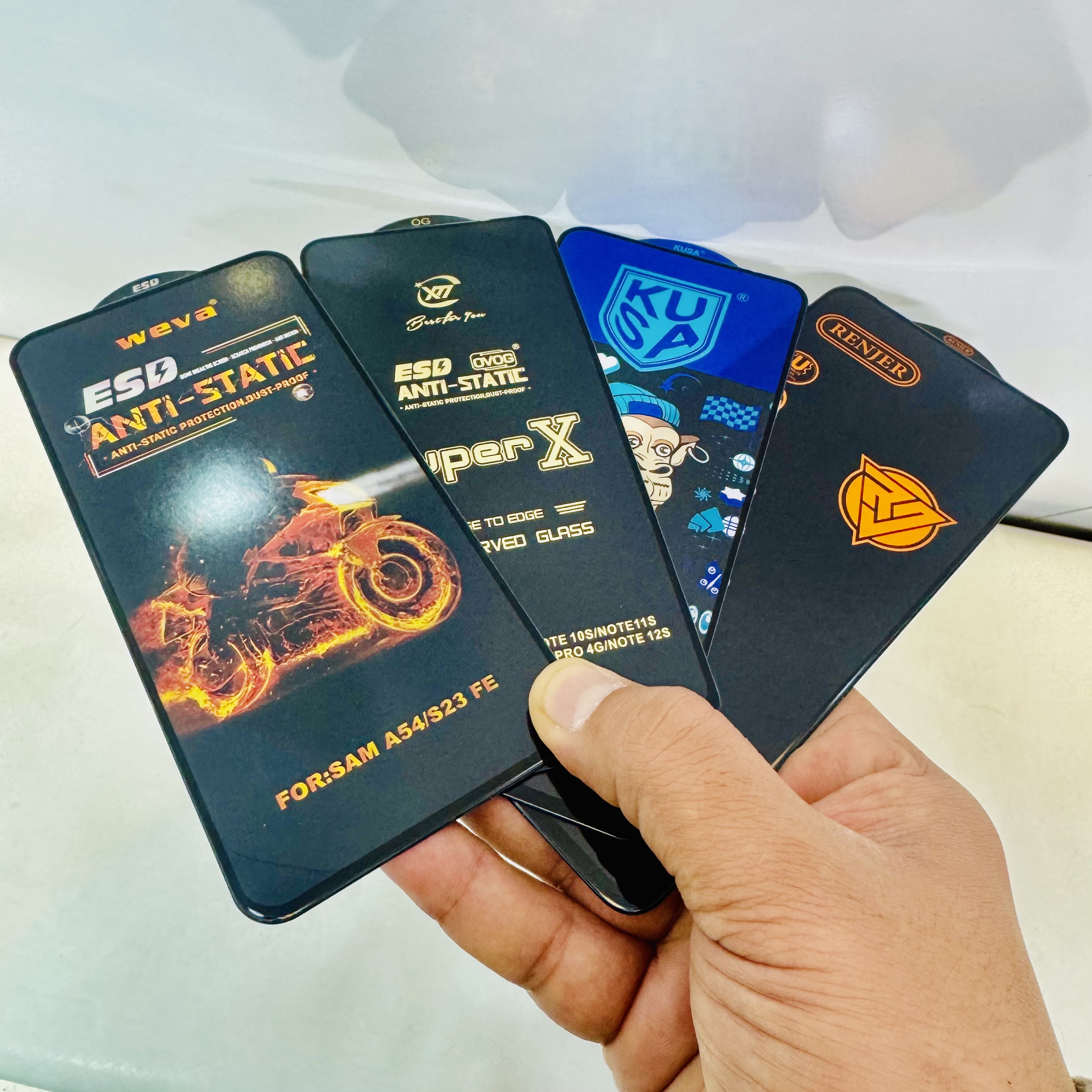 محافظ صفحه نمایش شیشه ای انتی استاتیک مناسب برای گوشی موبایل سامسونگ مدل   A01