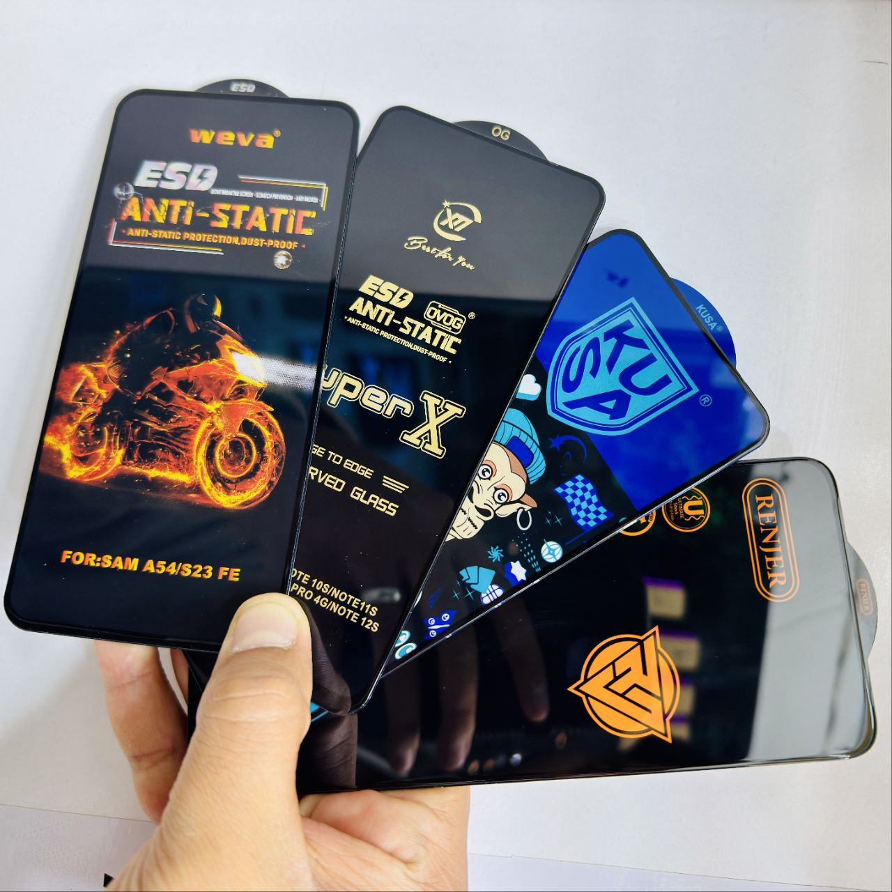 محافظ صفحه نمایش شیشه ای انتی استاتیک مناسب برای گوشی موبایل سامسونگ مدل S21 FE